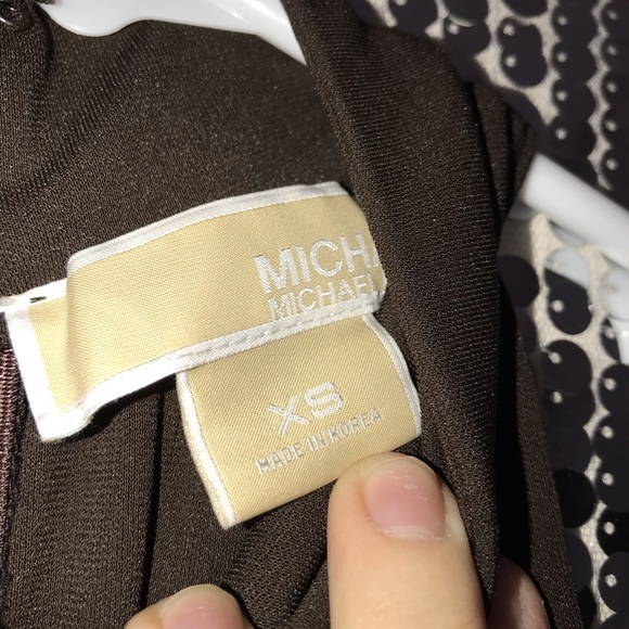 Michael Kors Deep Brown Turtleneck Sleeveless Blouse - Picture 3 of 5